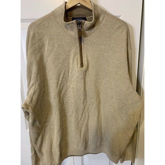 Daniel Cremieux Sweater Tan Men’s Sz XL 1/4 ZIP Soft - Picture 5 of 8